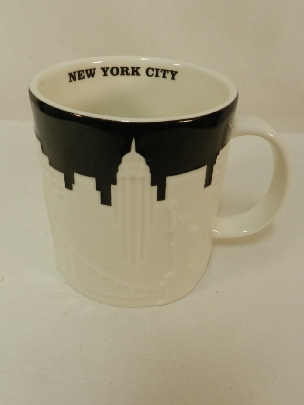 Starbucks NEW YORK Cityscape Relief Collector Taxi Edition Ceramic Mug Cup 16 Oz